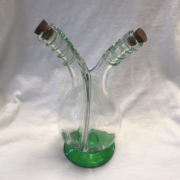 VTG Blown Glass Italian Oil & Vinegar Cruet - Picture 3 of 8